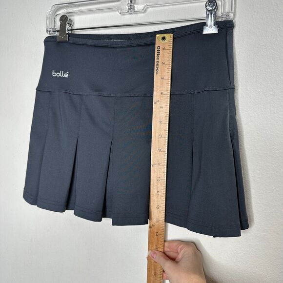 Bolle Jet Black Tennis Pickleball Pleated Skirt or Skort Built in Shorts S - Picture 4 of 9